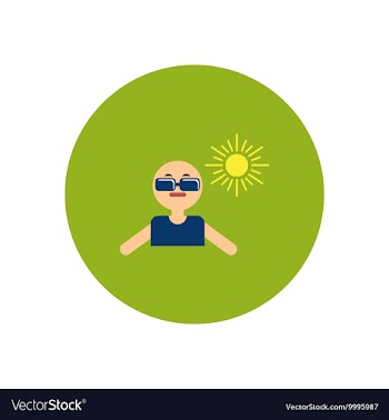 Stylish icon in color circle man in sunglasses vector image