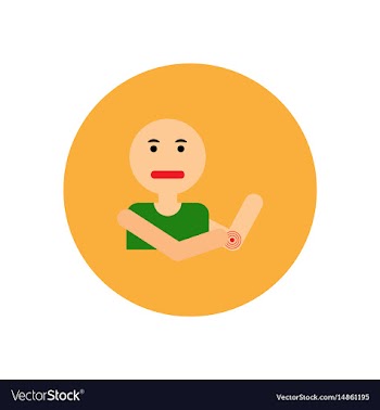 Stylish icon in color circle man joint pain vector image