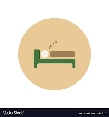 Stylish icon in color circle man sleeps vector image