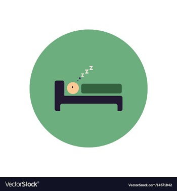 Stylish icon in color circle man sleeps vector image
