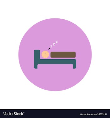 Stylish icon in color circle man sleeps vector image
