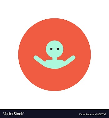 Stylish icon in color circle man swimmer vector image