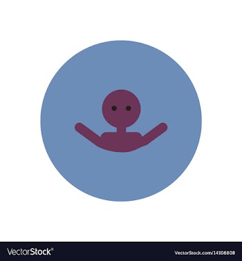 Stylish icon in color circle man swimmer vector image