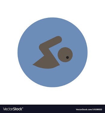 Stylish icon in color circle man swimmer vector image
