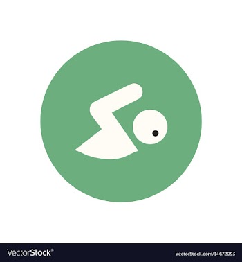 Stylish icon in color circle man swimmer vector image