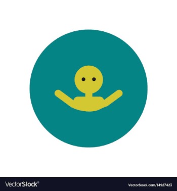 Stylish icon in color circle man swimmer vector image