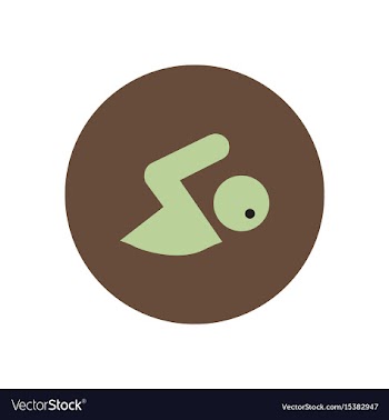 Stylish icon in color circle man swimmer vector image