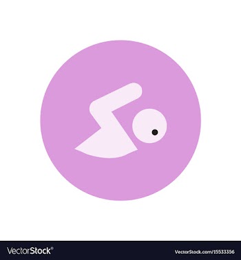 Stylish icon in color circle man swimmer vector image