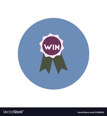 Stylish icon in color circle medal winner vector image