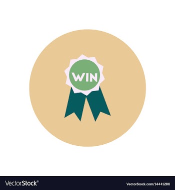 Stylish icon in color circle medal winner vector image