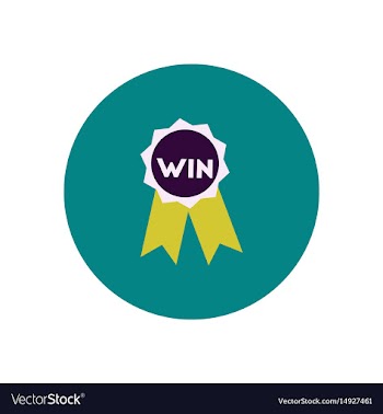 Stylish icon in color circle medal winner vector image