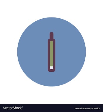 Stylish icon in color circle medical thermometer vector image