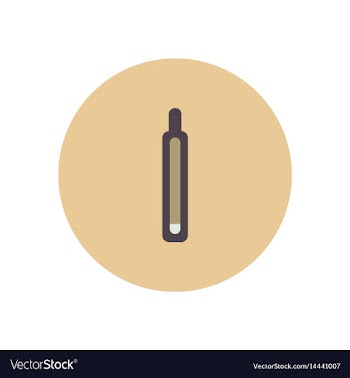 Stylish icon in color circle medical thermometer vector image