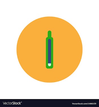 Stylish icon in color circle medical thermometer vector image
