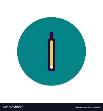 Stylish icon in color circle medical thermometer vector image