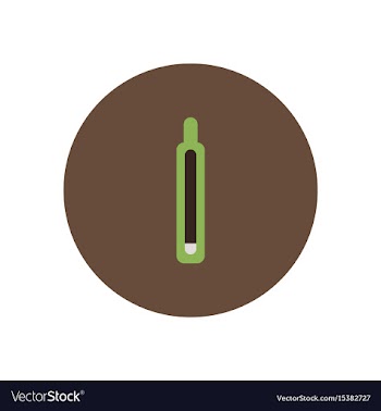 Stylish icon in color circle medical thermometer vector image