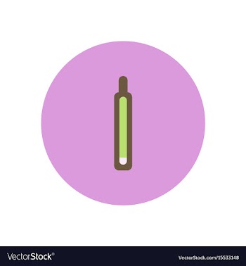Stylish icon in color circle medical thermometer vector image