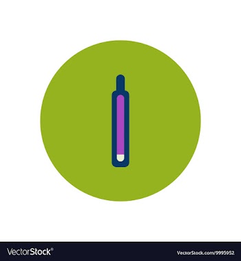 Stylish icon in color circle medical thermometer vector image