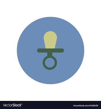 Stylish icon in color circle nipple childre vector image
