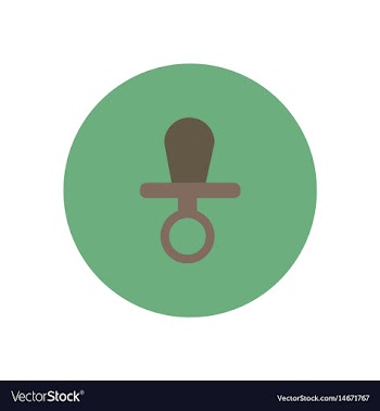 Stylish icon in color circle nipple childre vector image