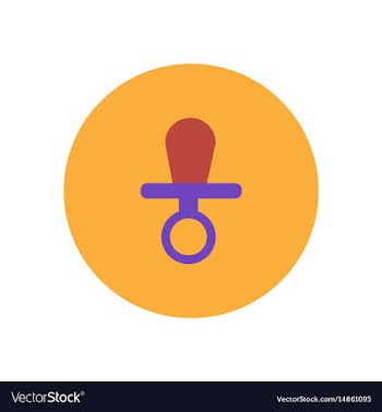 Stylish icon in color circle nipple childre vector image