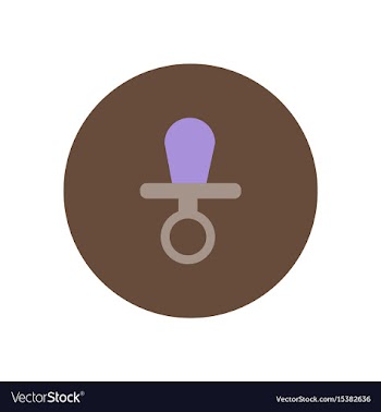 Stylish icon in color circle nipple childre vector image