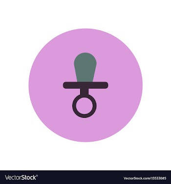 Stylish icon in color circle nipple childre vector image