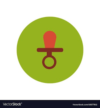 Stylish icon in color circle nipple children vector image