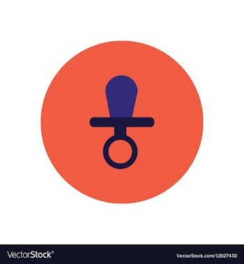 Stylish icon in color circle nipple children vector image