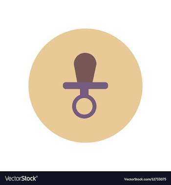 Stylish icon in color circle nipple children vector image