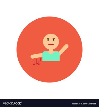 Stylish icon in color circle numb hand vector image