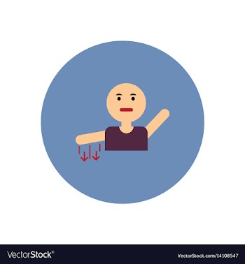 Stylish icon in color circle numb hand vector image