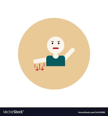 Stylish icon in color circle numb hand vector image