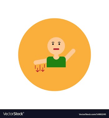 Stylish icon in color circle numb hand vector image