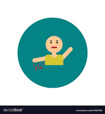 Stylish icon in color circle numb hand vector image