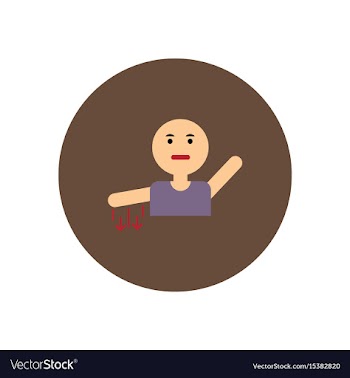 Stylish icon in color circle numb hand vector image