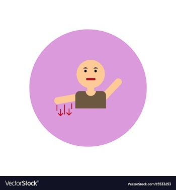 Stylish icon in color circle numb hand vector image