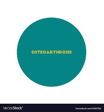 Stylish icon in color circle osteoarthritis text vector image