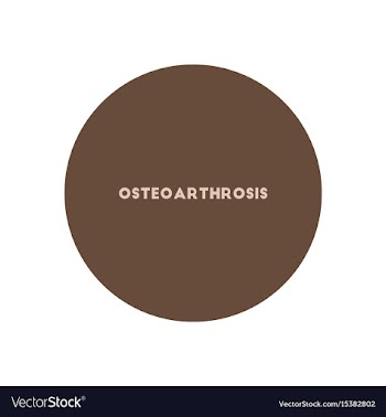 Stylish icon in color circle osteoarthritis text vector image
