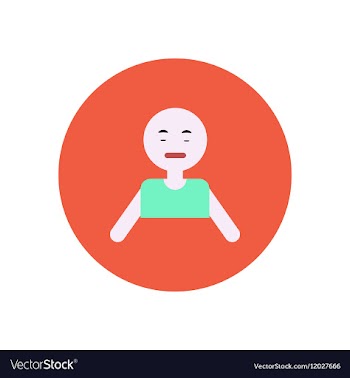 Stylish icon in color circle pale man vector image