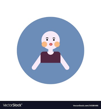 Stylish icon in color circle pale man vector image