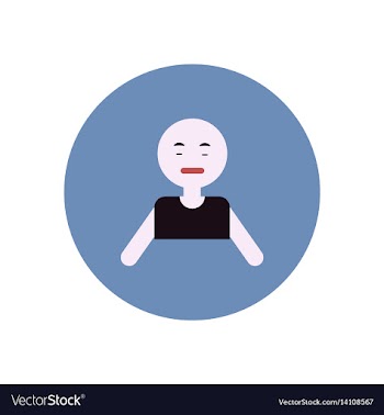 Stylish icon in color circle pale man vector image
