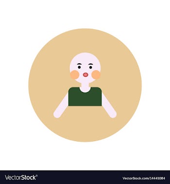 Stylish icon in color circle pale man vector image