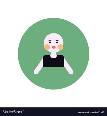 Stylish icon in color circle pale man vector image