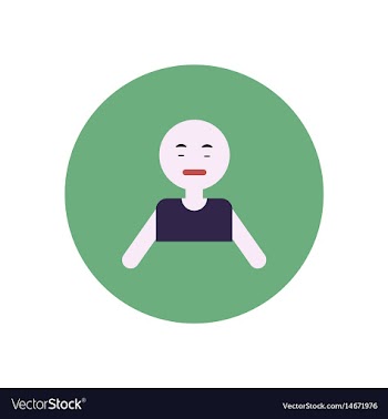 Stylish icon in color circle pale man vector image