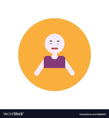 Stylish icon in color circle pale man vector image