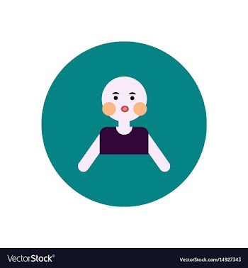 Stylish icon in color circle pale man vector image
