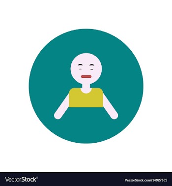 Stylish icon in color circle pale man vector image