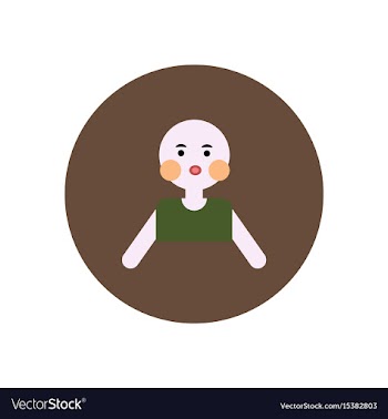 Stylish icon in color circle pale man vector image