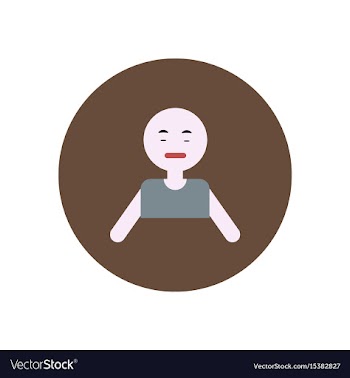 Stylish icon in color circle pale man vector image